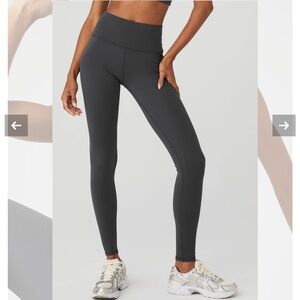 ALO YOGA High-Waist Airbrush Legging ANTHRACITE Size Small